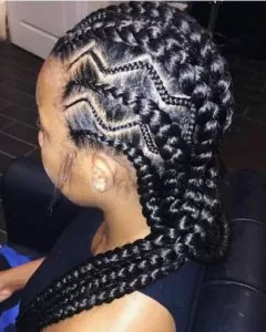 zig zag straight back cornrows