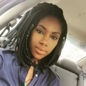 Accessorized Box Braid Bob