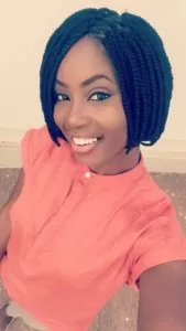 Box Braid Bob With Zig Zag Part