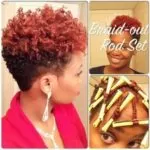 Braid Out Rod Set On Short Hair