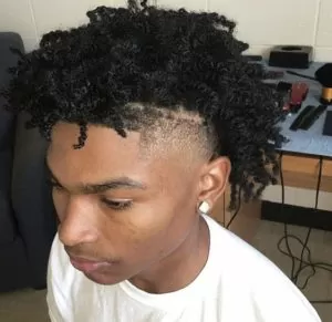 Burst Fade Twist Out Mohawk