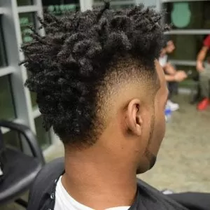 Burst Fade With Free Form Locs
