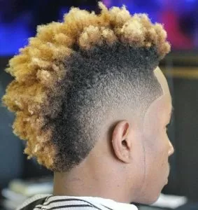 Coily Blonde Frohawk
