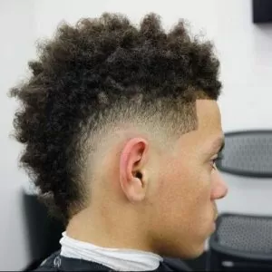 Fluffy Burst Fade Frohawk