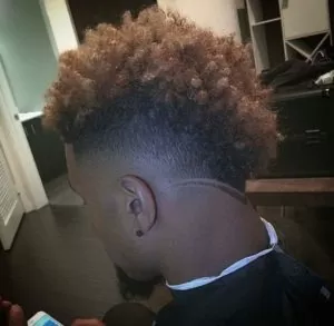 Sandy Brown Frohawk With Shaved Stripe