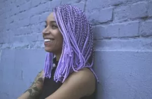 Short Lavender Box Braids