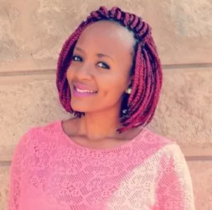 Short Red Box Braids