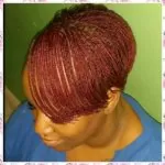 Short Red Micro Braids