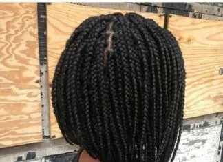 35 Short Box Braids Styles To Try This Season For A Hot New look Stacked Box Braids Bob