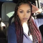 Chunky Red and Black Box Braids