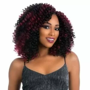 Crochet Braids With Burgundy Highlights