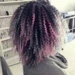 Grey and Pink Crochet Braids