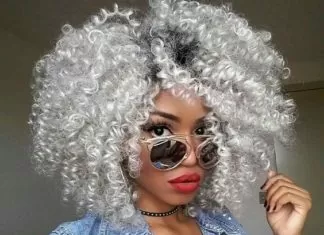 Curly Crochet Hair Style Looks Silver Crochet Braids