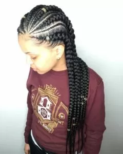 Beaded Feed In Braids
