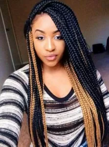 Black and Blonde Box Braids