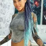 Lavender And Aqua Box Braids