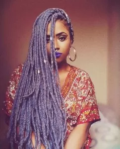 Lavender Box Braids