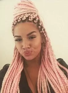 Light Pink Box Braids