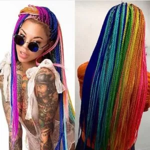 Multicolor Box Braids