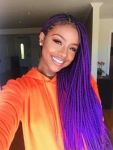 Purple Box Braids