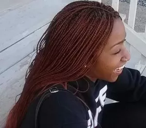 Red Micro Box Braids