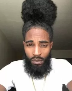 Beard And High Bun