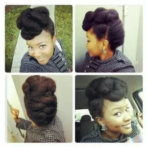 chunky french braided updo