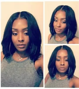 Sew In Bob With Middle Part