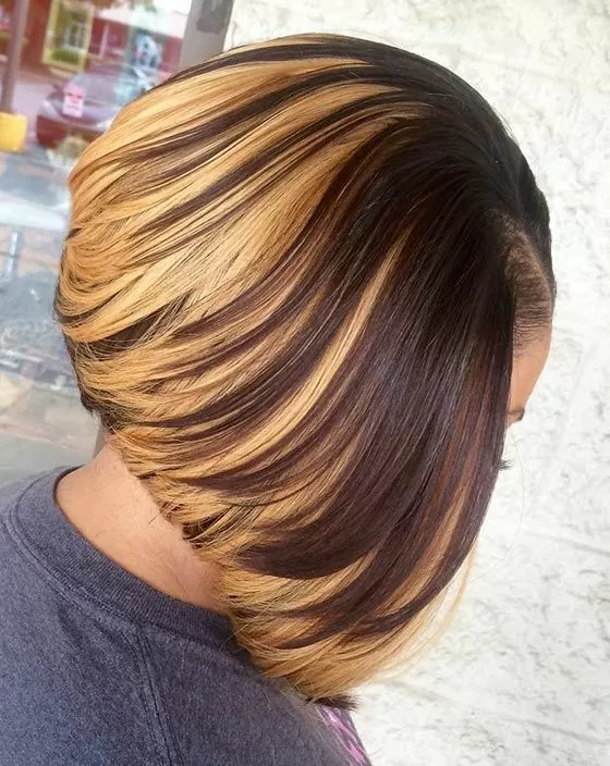 sew in bob with bangs