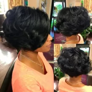 full textured sew in bob