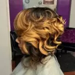 two toned curly bob