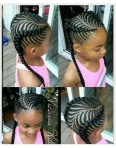 Curved Fishbone Braids Pigtails