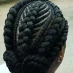 Fishbone Braids Double Buns