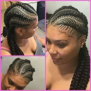Fishbone Braids Side Ponytail