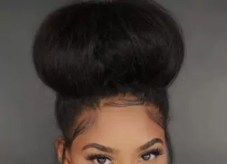natural hair bun