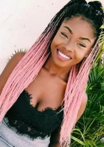 pink ombre box braids