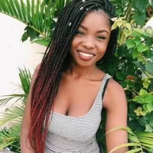 red ombre box braids