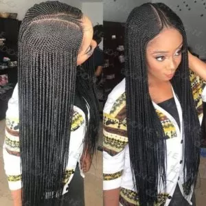 Lemonade Braids With Middle Part
