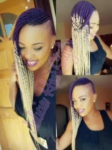 Purple and Blonde Lemonade Braids