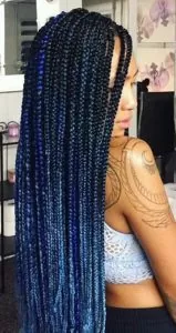 Blue Ombre Box Braids