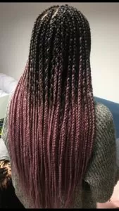 Ombre Pink Box Braids