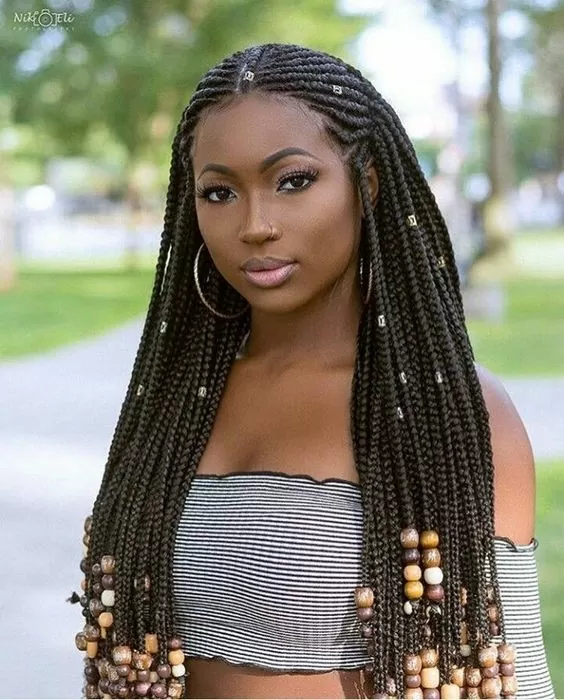Tribal Braids With Silver and Wooden Beads