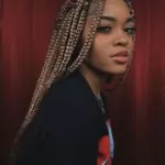dark blonde box braids