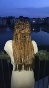 golden brown box braids