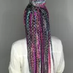 rainbow box braids