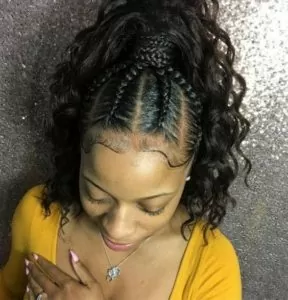 Braid-Wrapped Ponytail