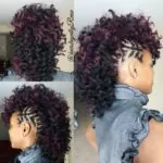 Braided Frohawk With a Touch of Purple