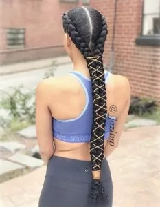 Cord-Wrapped French Braids