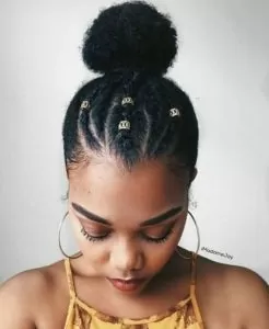 Flat Twists With High Bun