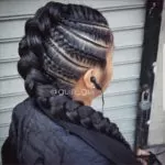Mohawk Braid With Cornrows